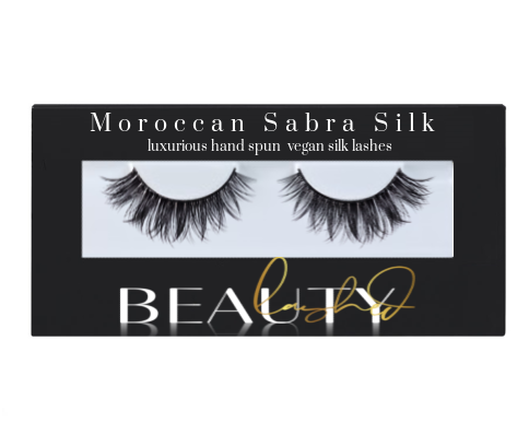  Our Flaunty 3D Moroccan Sabra Silk Lash Collection of Vegan Silk lashes are made with Premium plant-derived silk harvested from Saharan Aloe Vera cacti in northern Morocco. The plants are most commonly found in the Saharan dessert. After the silk fibers are taken from the plants, they are washed, dyed, dried and then hand-spun to mimic the look of real silk lashes!