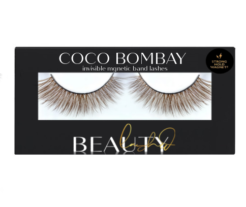 The Coco Bombay Collection  Our Coco Bombay Collection of Vegan Mink lashes in an invisible magnetic band features Luxelash™ technology which replicates the look and feel of traditional mink hairs so your get luxurious lashes but in vegan form. Adding unbelievable length, volume and definition to your lashes, these Bombay lashes will definitely standout in a crowd.  Incredibly comfortable | incredibly flashy | incredibly Luxe